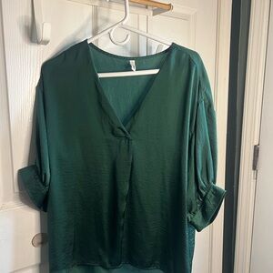 Glam Deep Green Blouse
